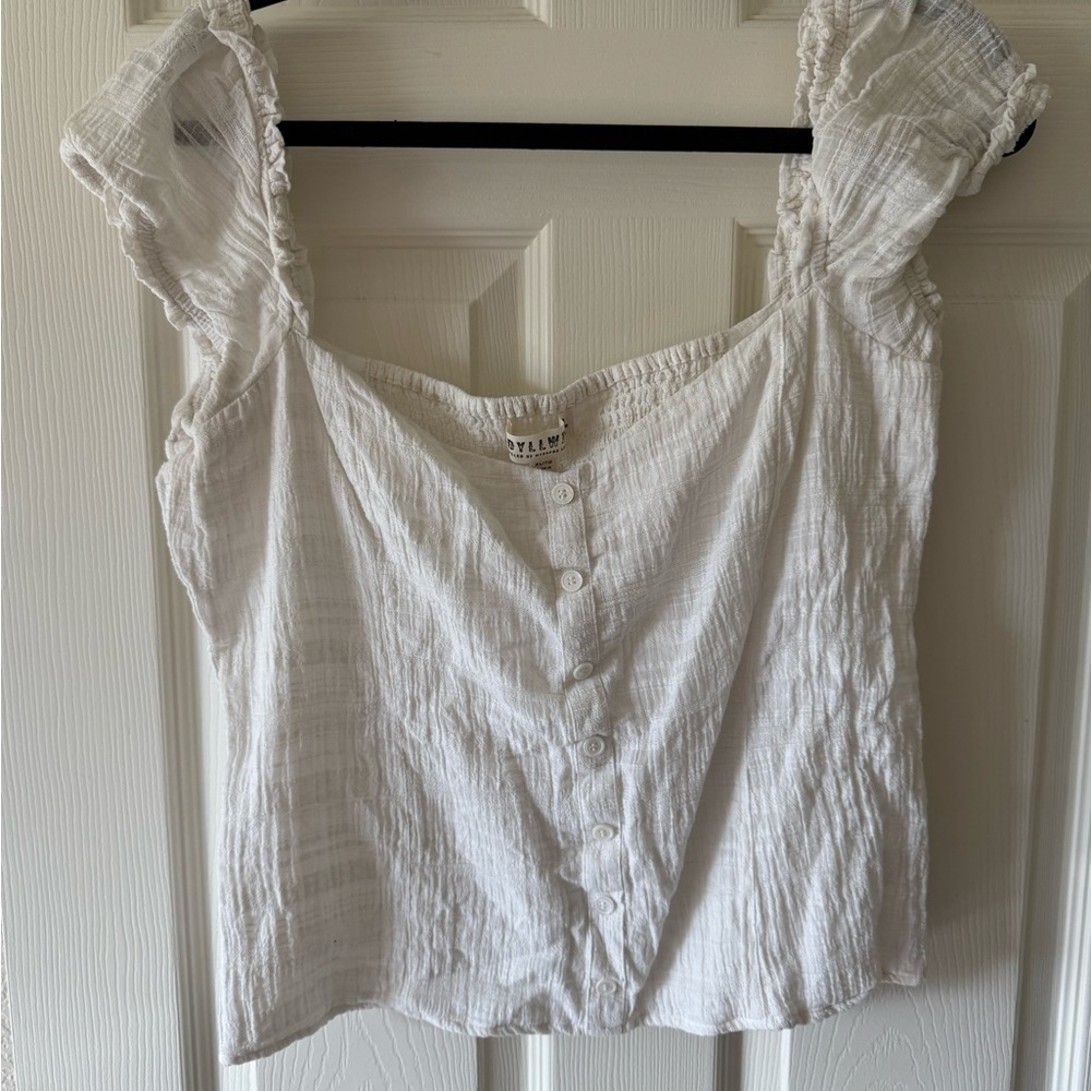 White off or on shoulder western top